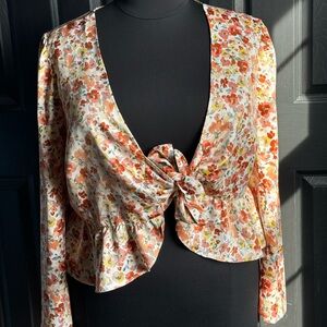 Floral Crop Dress Cover up